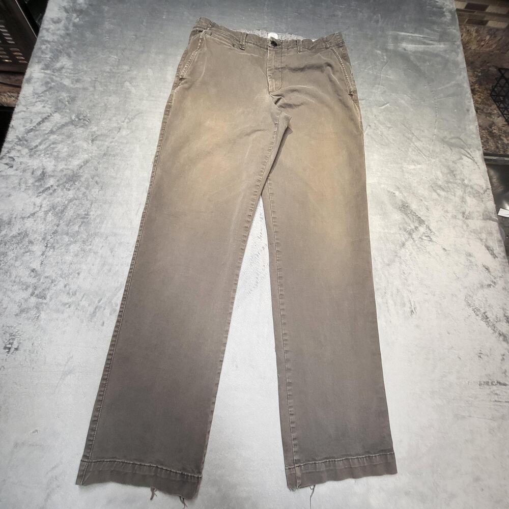 Gap Pants Mens 32x34 Brown Chino Relaxed Stretch Cotton‎ Spandex Pockets